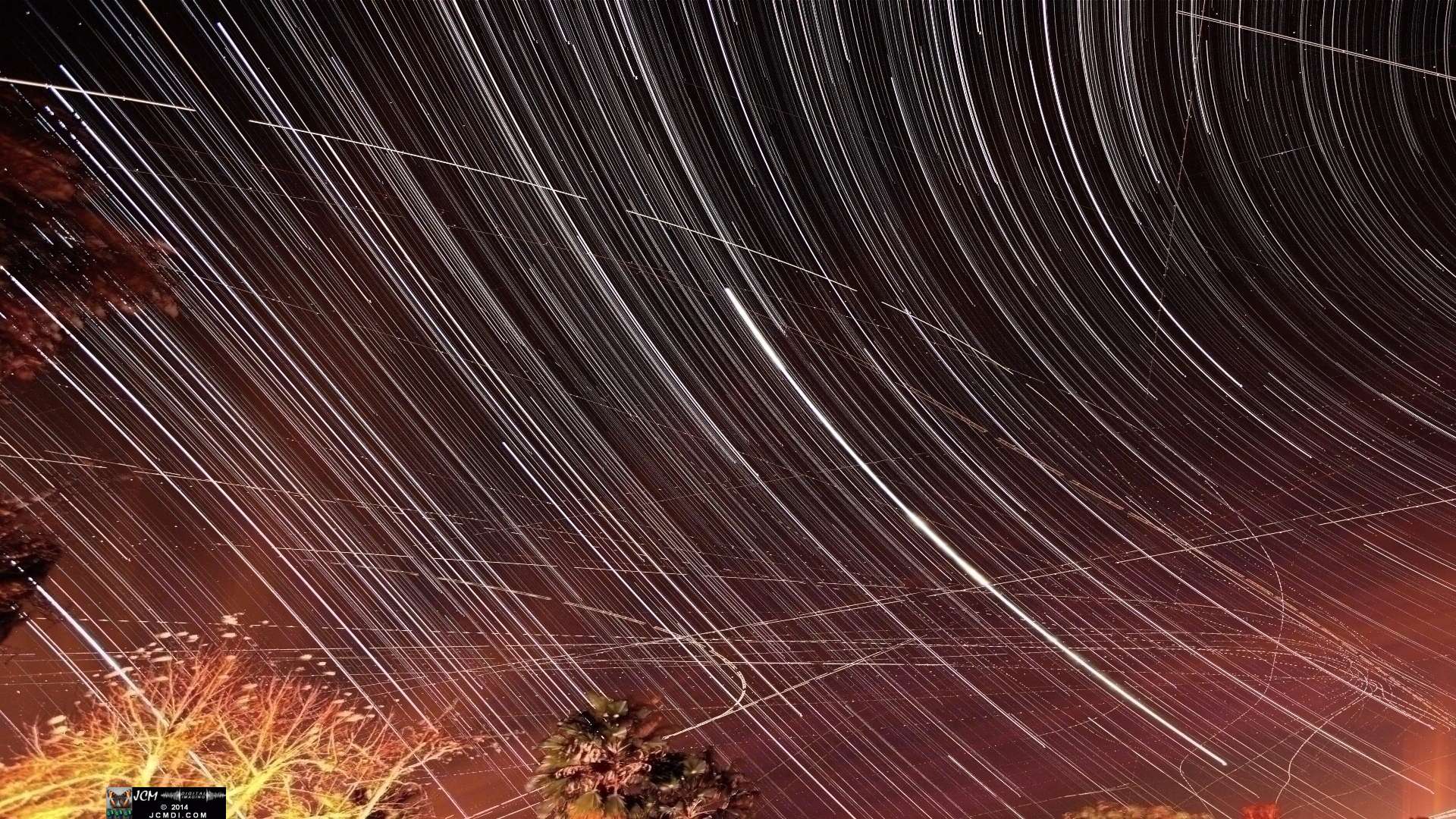 Composite star trail image from the beautiful JCMDI starspin video V13829e